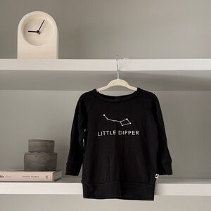 Little Dipper Kids Black Sweatshirt - Constellation Graphic